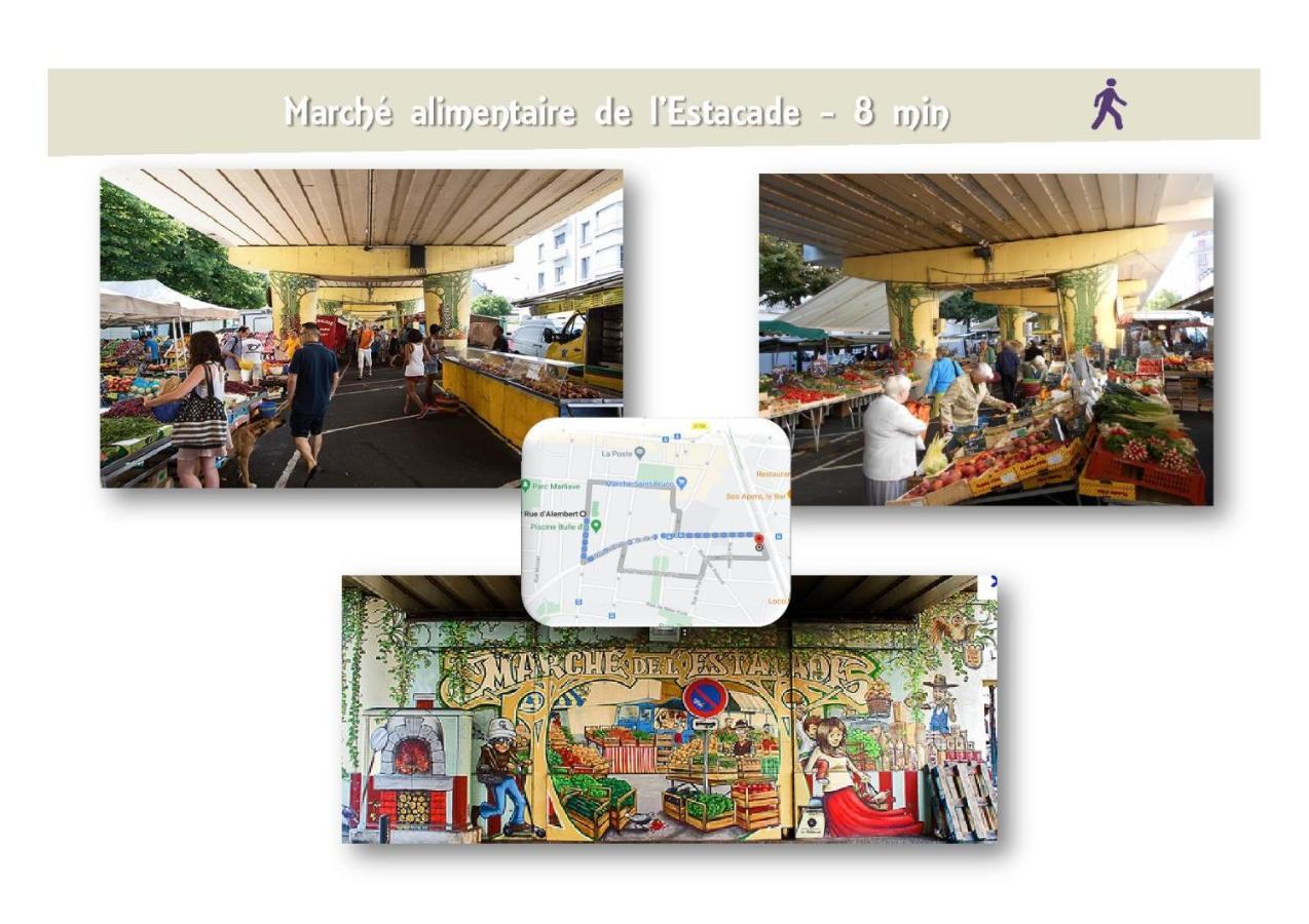 Le 62 - Spacieux T2 Avec Jardin, Parking & Tramway Grenoble Exteriér fotografie