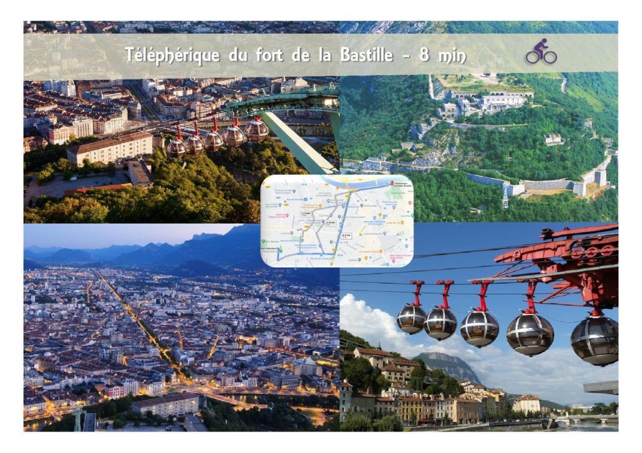 Le 62 - Spacieux T2 Avec Jardin, Parking & Tramway Grenoble Exteriér fotografie