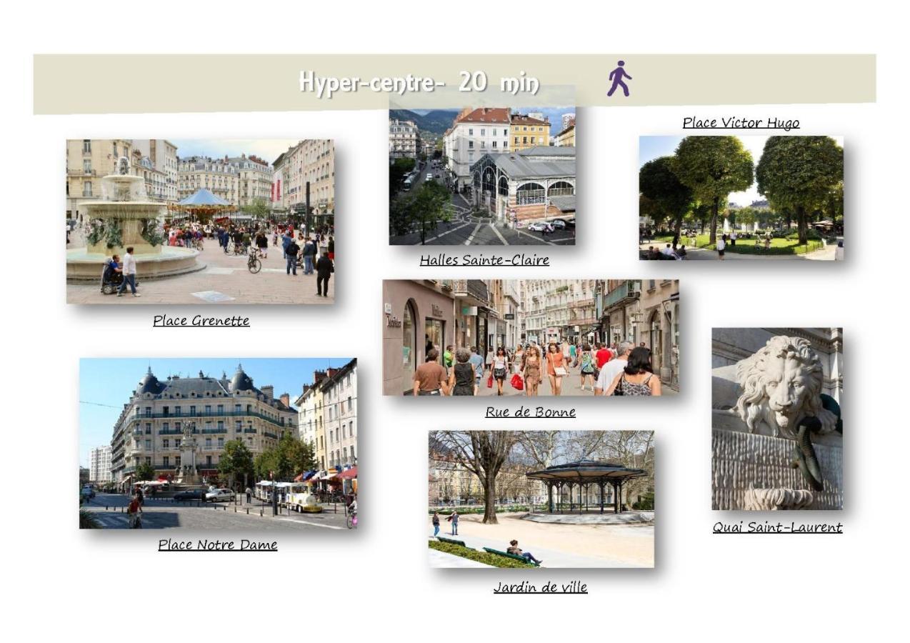 Le 62 - Spacieux T2 Avec Jardin, Parking & Tramway Grenoble Exteriér fotografie
