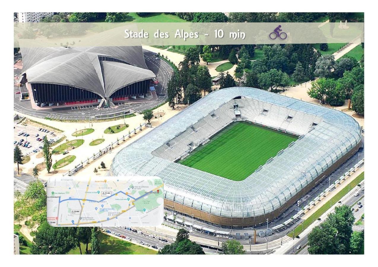 Le 62 - Spacieux T2 Avec Jardin, Parking & Tramway Grenoble Exteriér fotografie