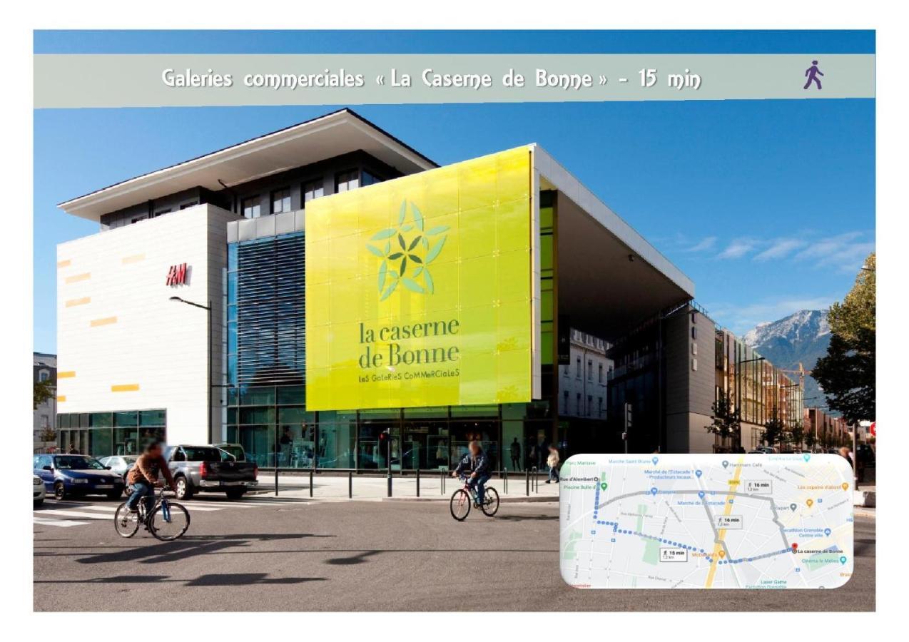 Le 62 - Spacieux T2 Avec Jardin, Parking & Tramway Grenoble Exteriér fotografie